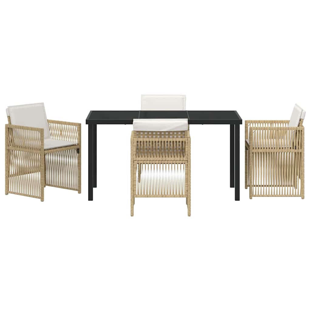 Have Spisebordssæt 5 pcs Beige Poly rattan