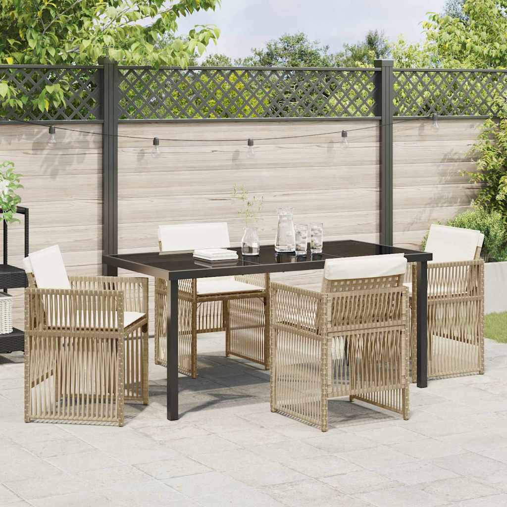 Have Spisebordssæt 5 pcs Beige Poly rattan
