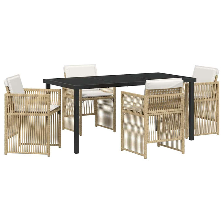 Have Spisebordssæt 5 pcs Beige Poly rattan