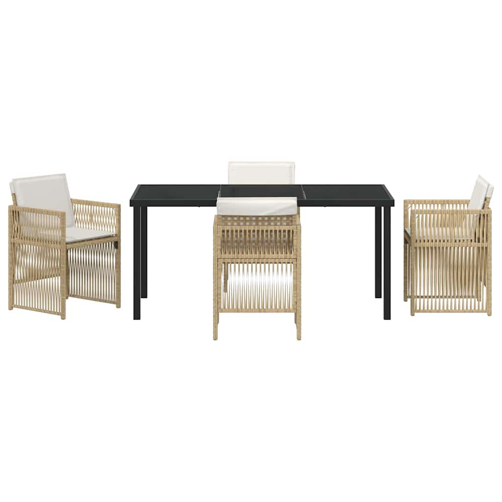 Have Spisebordssæt 5 pcs Beige Poly rattan