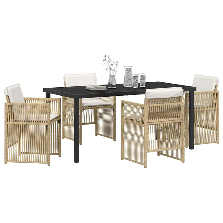 Have Spisebordssæt 5 pcs Beige Poly rattan