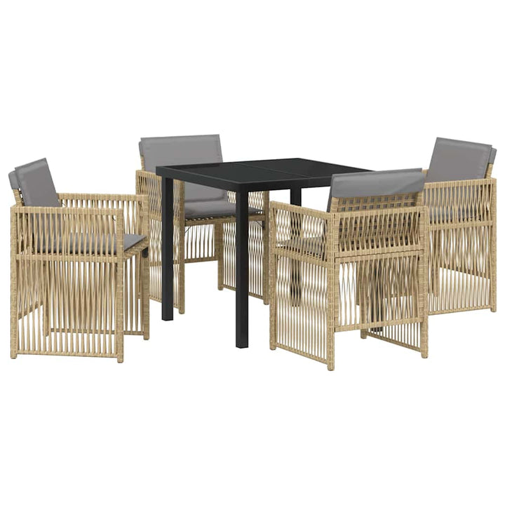 Have Spisebordssæt 5 pcs Beige Poly rattan