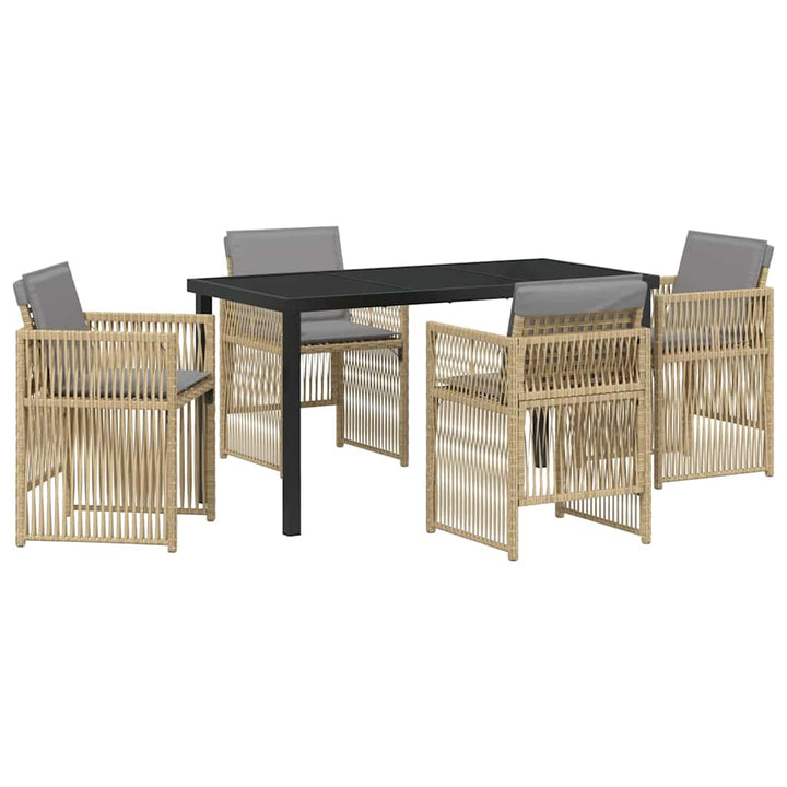 Have Spisebordssæt 5 pcs Beige Poly rattan