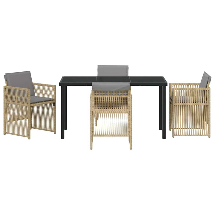 Have Spisebordssæt 5 pcs Beige Poly rattan