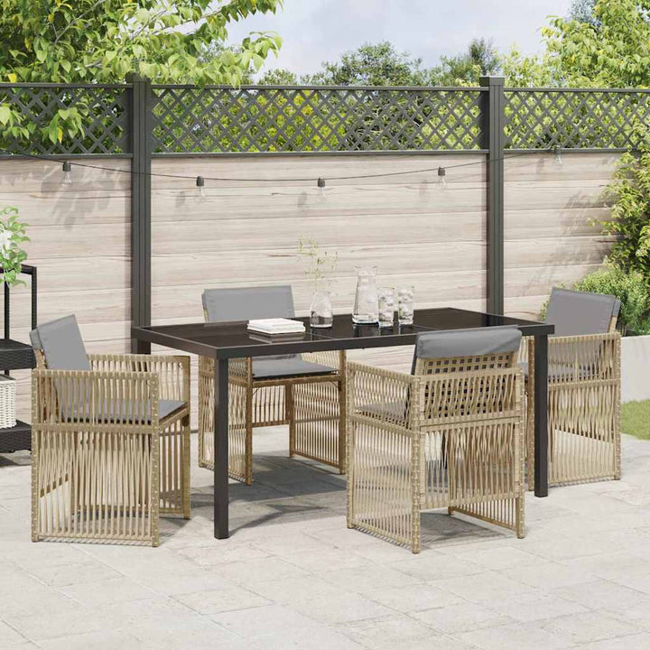 Have Spisebordssæt 5 pcs Beige Poly rattan