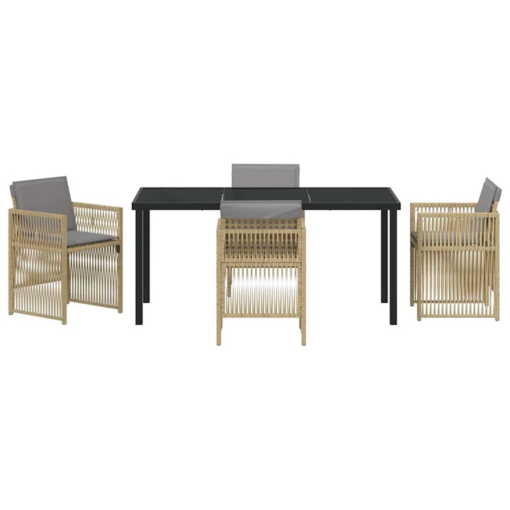 Have Spisebordssæt 5 pcs Beige Poly rattan