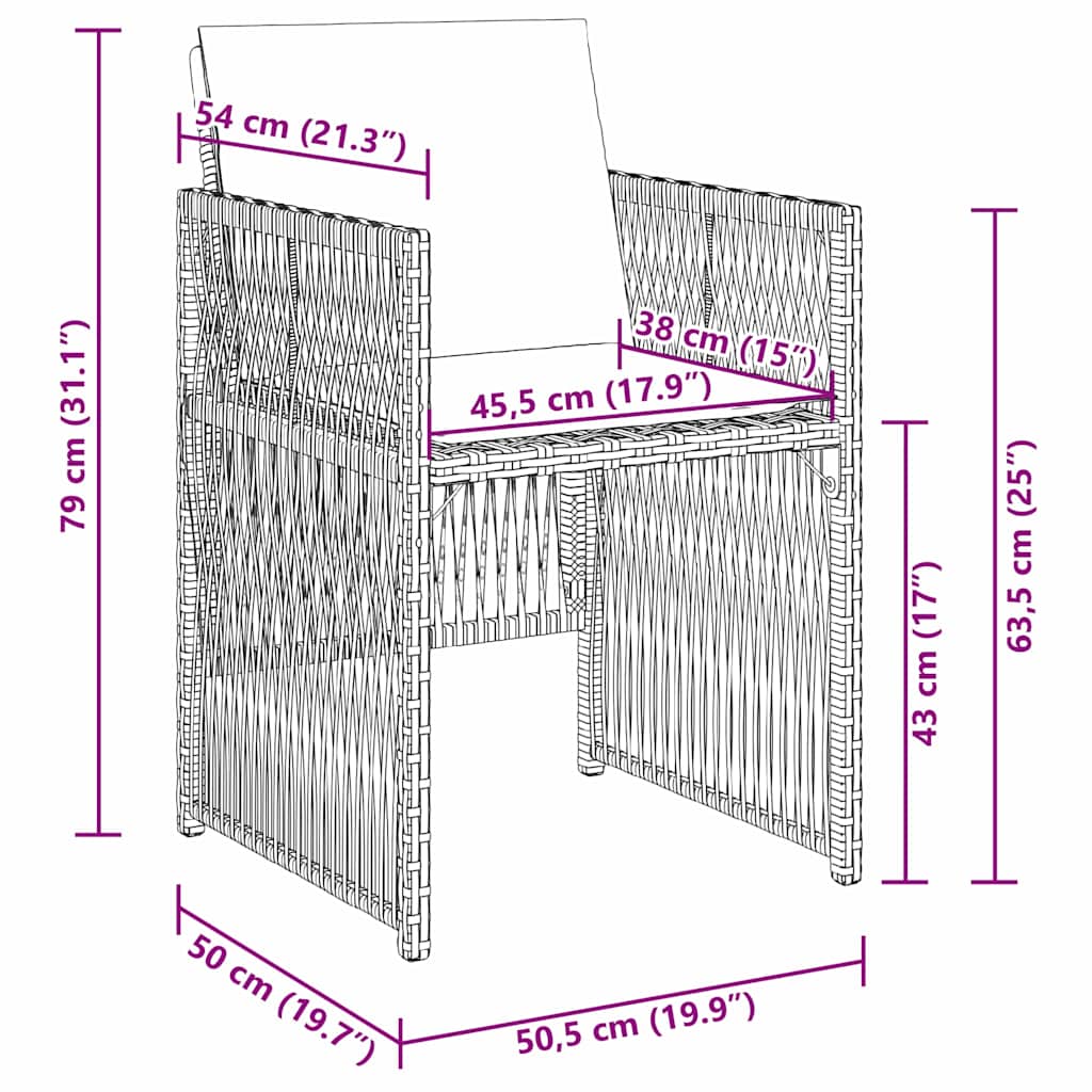 Have Spisebordssæt 5 pcs Beige Poly rattan