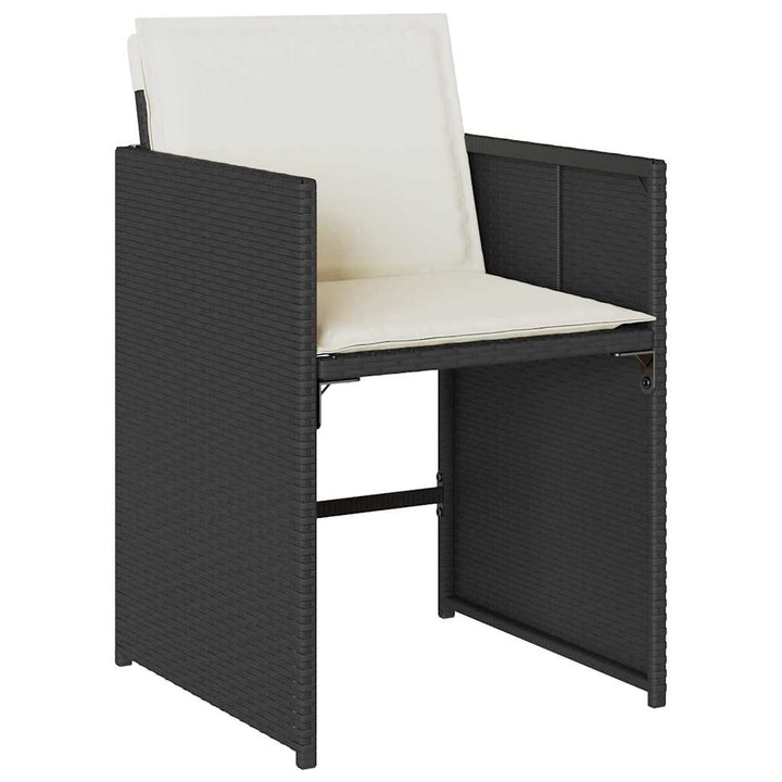 Have Spisebordssæt 5 pcs Sort polyrattan