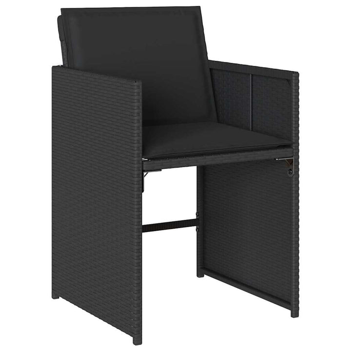 Have Spisebordssæt 5 pcs Sort polyrattan