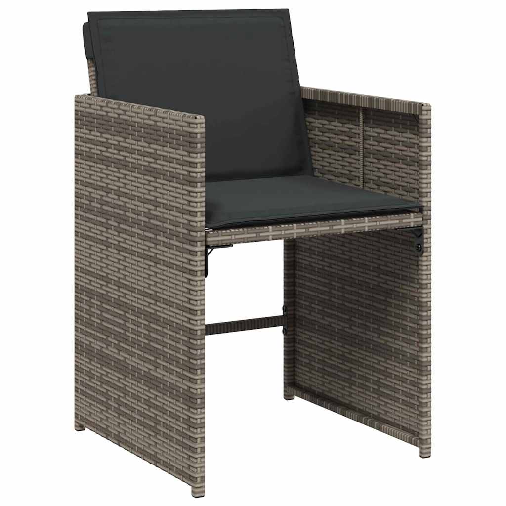 Have Spisebordssæt 5 pcs Grå polyrattan
