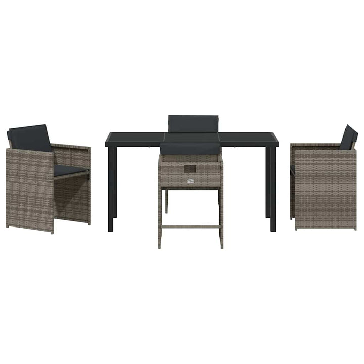 Have Spisebordssæt 5 pcs Grå polyrattan