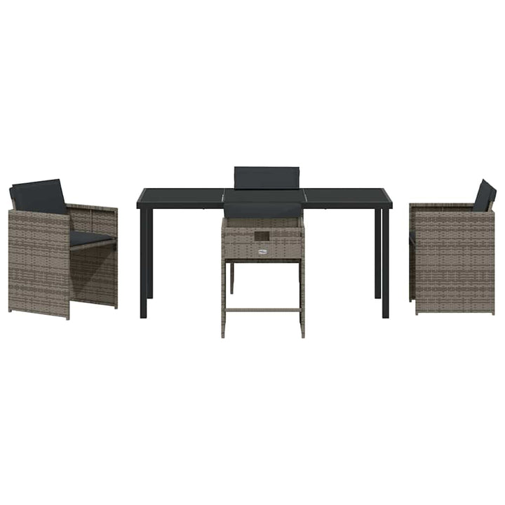 Have Spisebordssæt 5 pcs Grå polyrattan