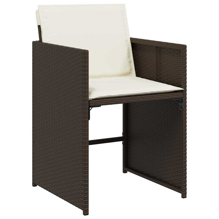 Have Spisebordssæt 5 pcs Brun polyrattan