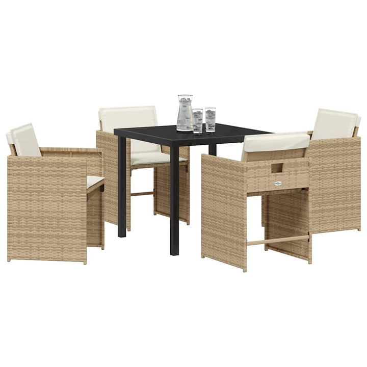 Have Spisebordssæt 5 pcs Beige polyrattan
