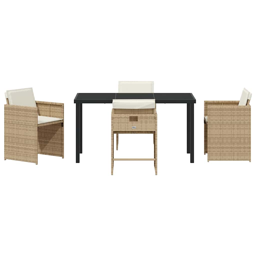 Have Spisebordssæt 5 pcs Beige polyrattan