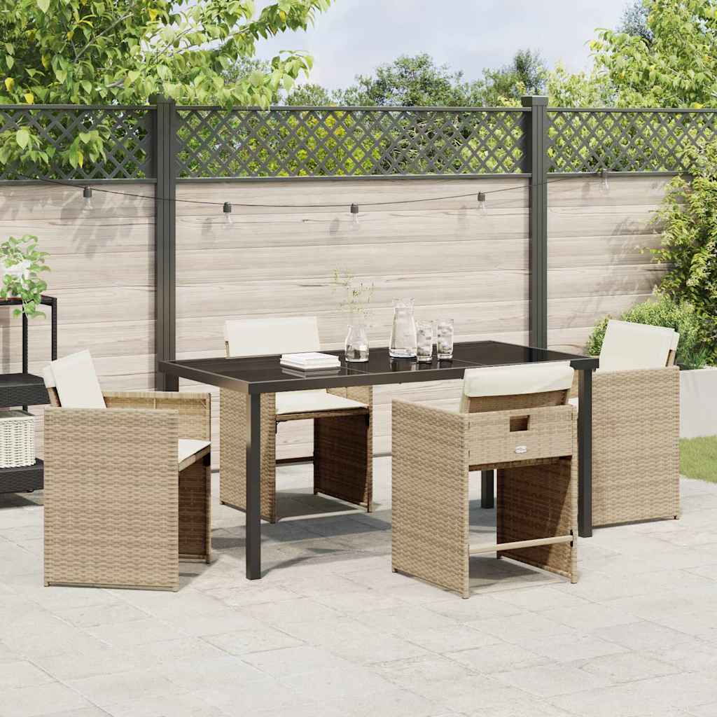 Have Spisebordssæt 5 pcs Beige polyrattan