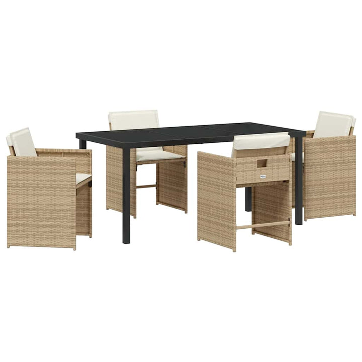 Have Spisebordssæt 5 pcs Beige polyrattan