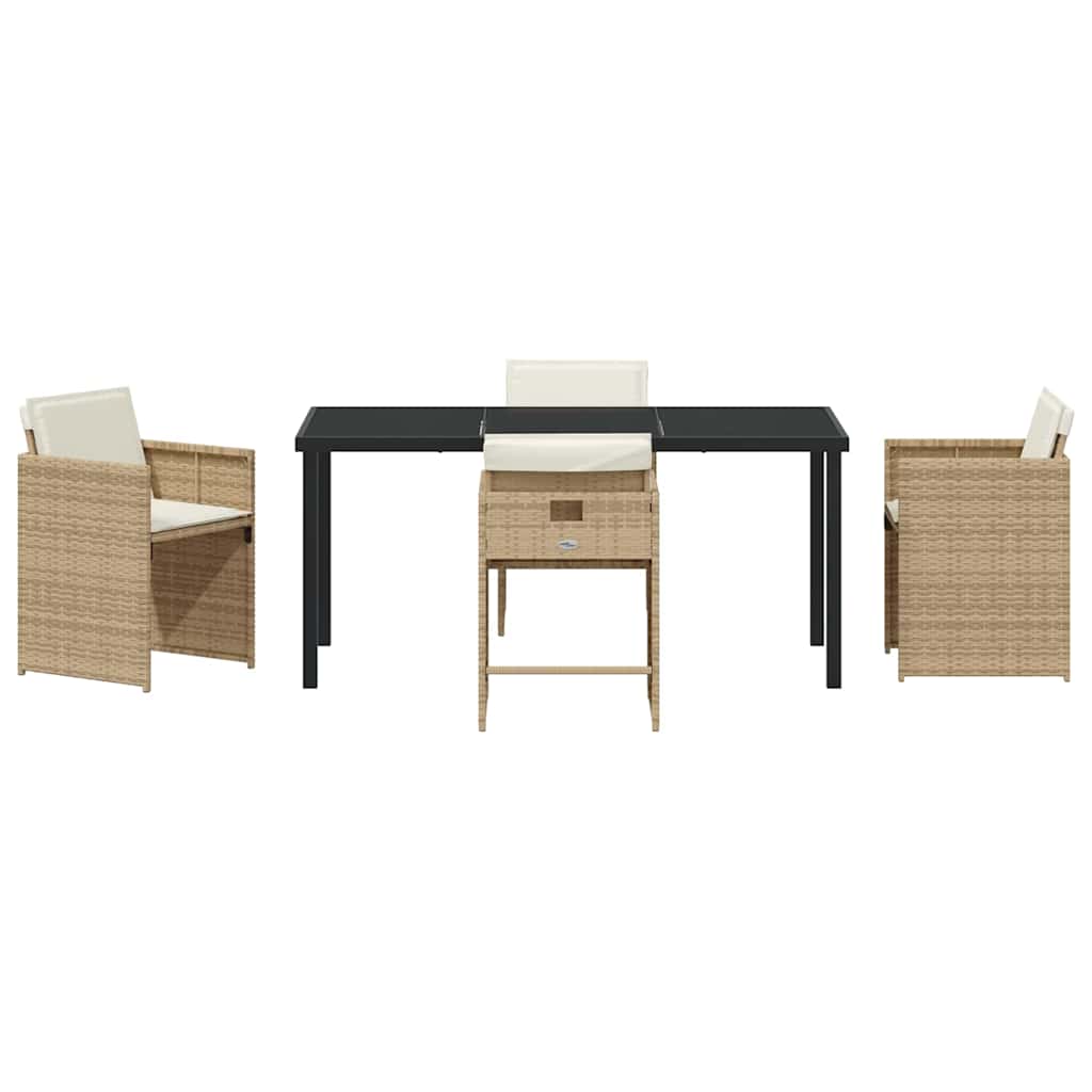 Have Spisebordssæt 5 pcs Beige polyrattan