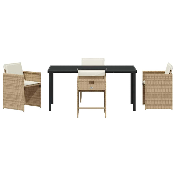 Have Spisebordssæt 5 pcs Beige polyrattan