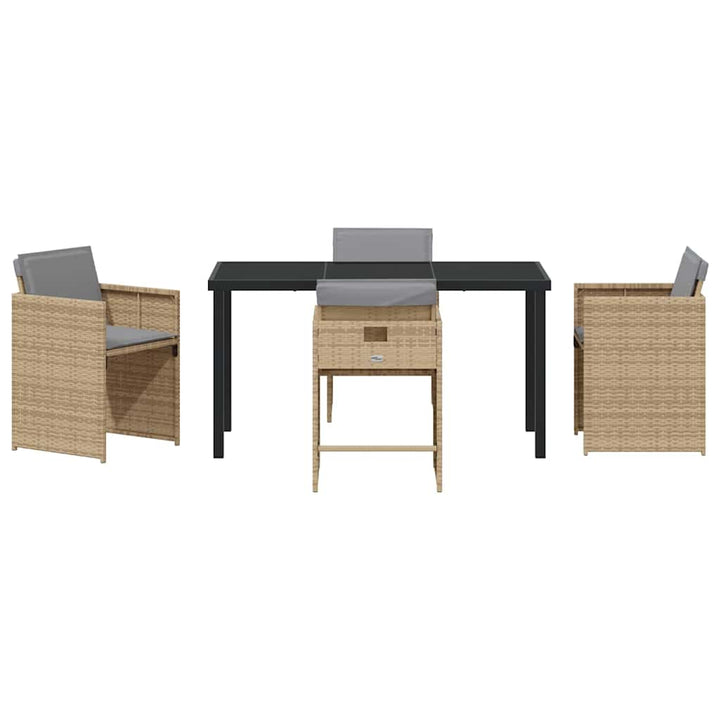 Have Spisebordssæt 5 pcs Beige polyrattan
