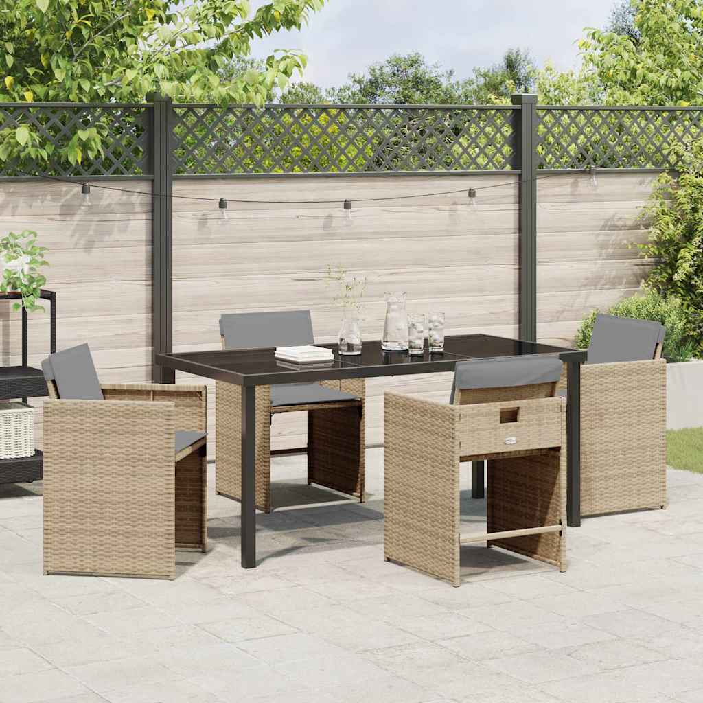 Have Spisebordssæt 5 pcs Beige polyrattan