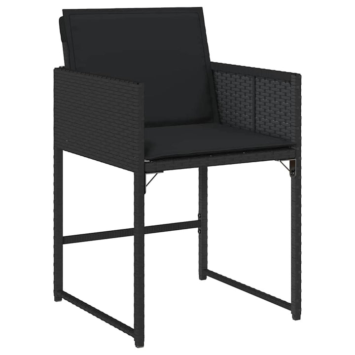 Have Spisebordssæt 5 pcs Sort polyrattan
