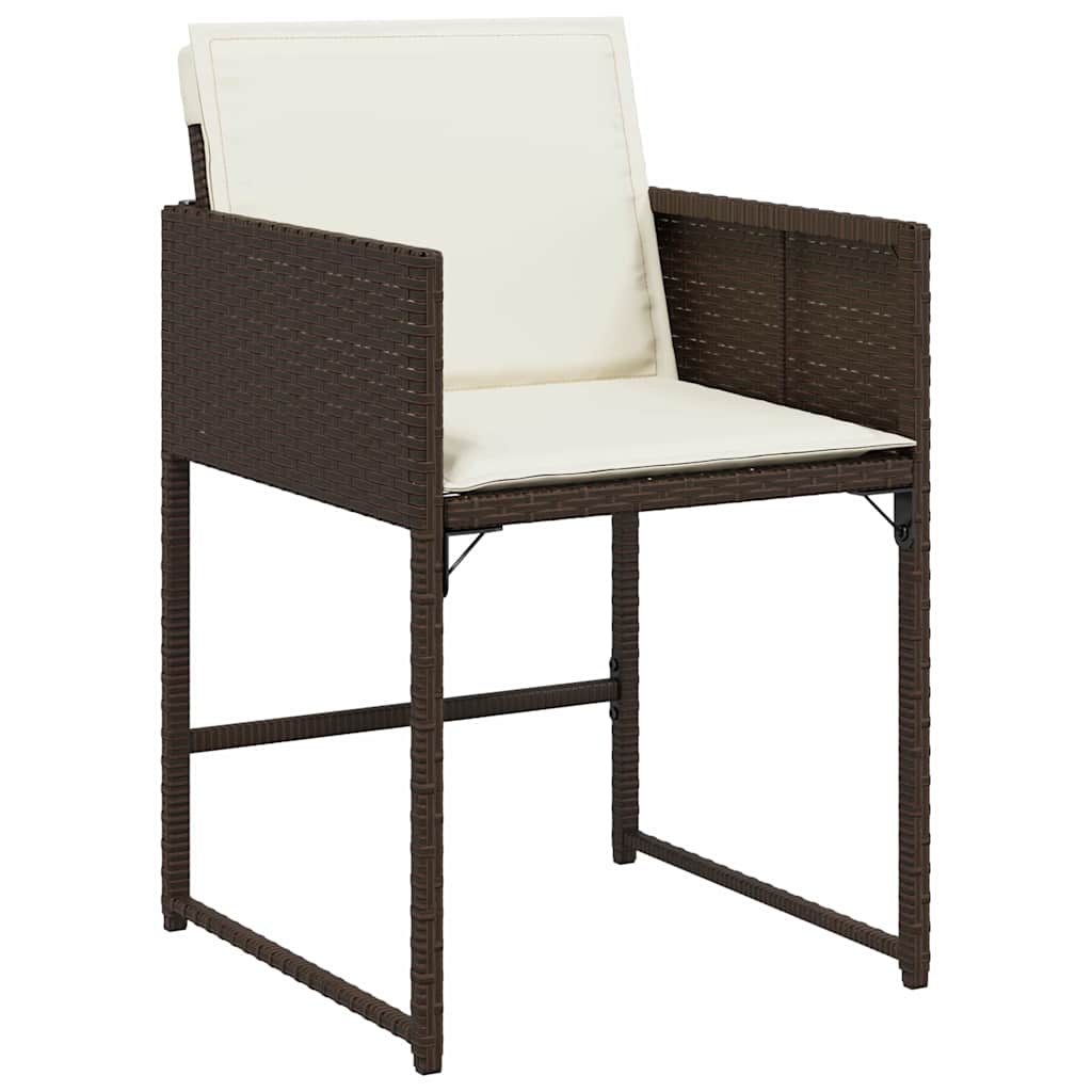 Have Spisebordssæt 5 pcs Brun polyrattan