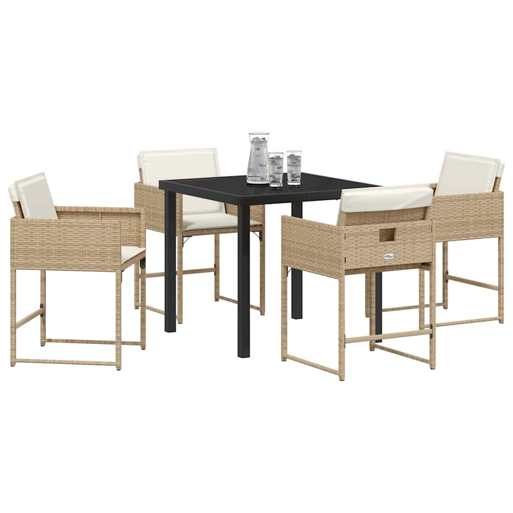 Have Spisebordssæt 5 pcs Beige polyrattan