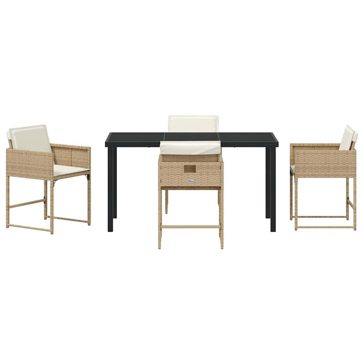 Have Spisebordssæt 5 pcs Beige polyrattan