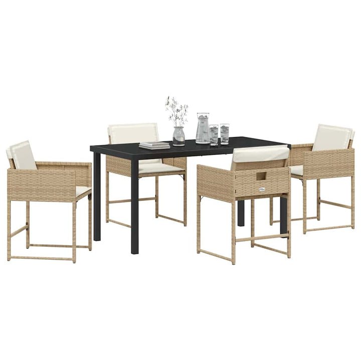 Have Spisebordssæt 5 pcs Beige polyrattan