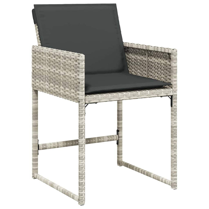 Have Spisebordssæt 5 pcs Lysegrå polyrattan