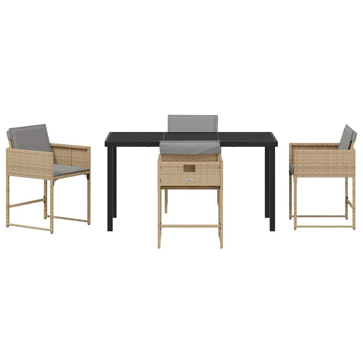 Have Spisebordssæt 5 pcs Beige polyrattan