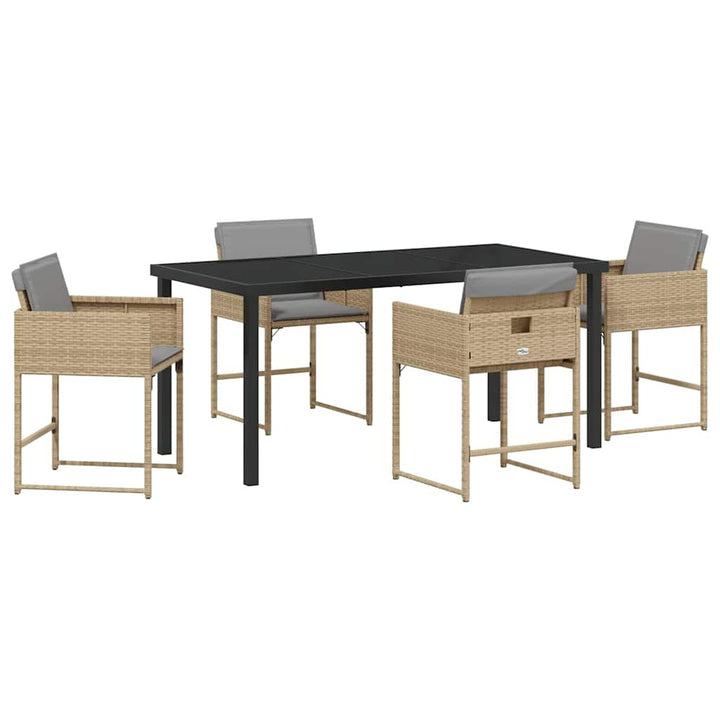 Have Spisebordssæt 5 pcs Beige polyrattan