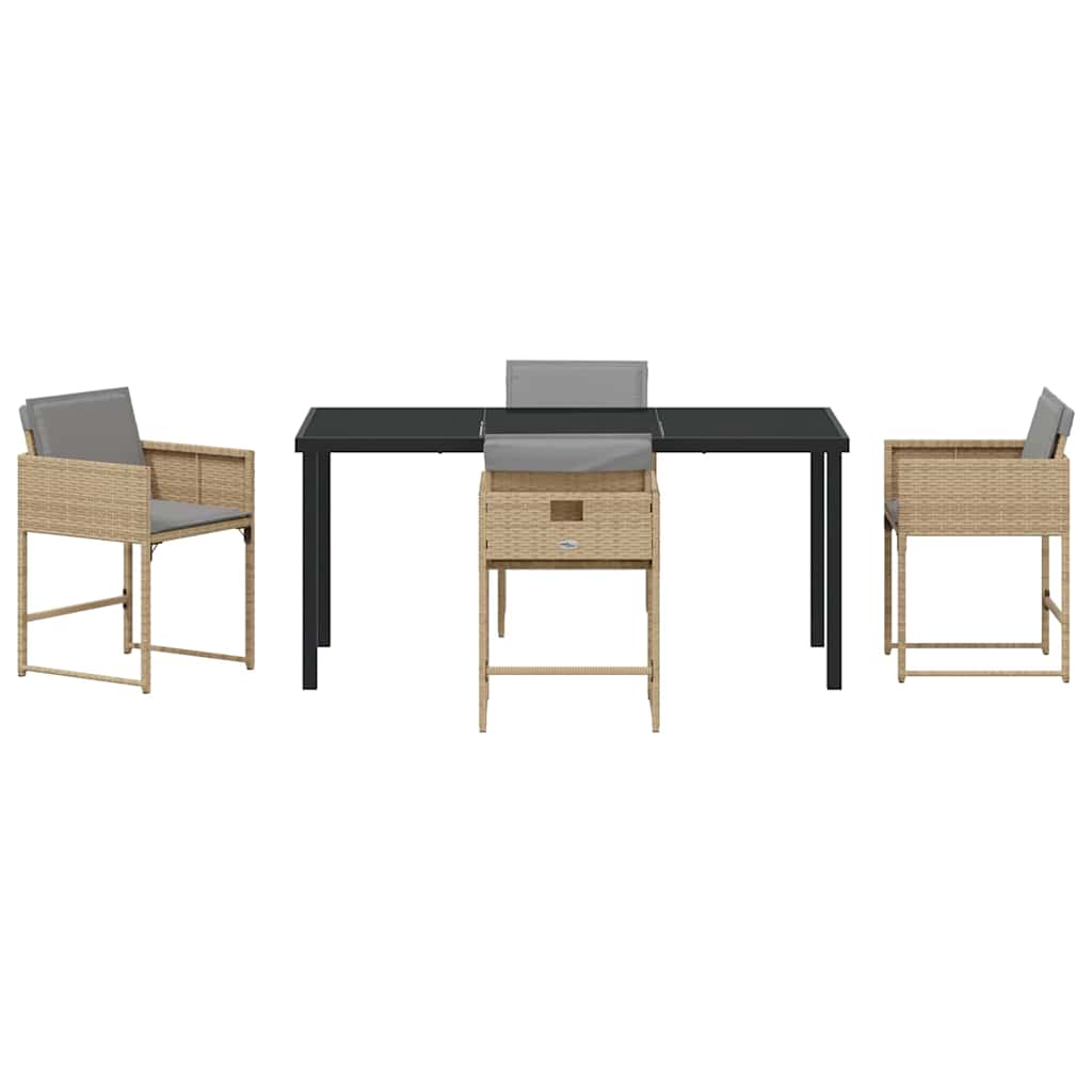 Have Spisebordssæt 5 pcs Beige polyrattan
