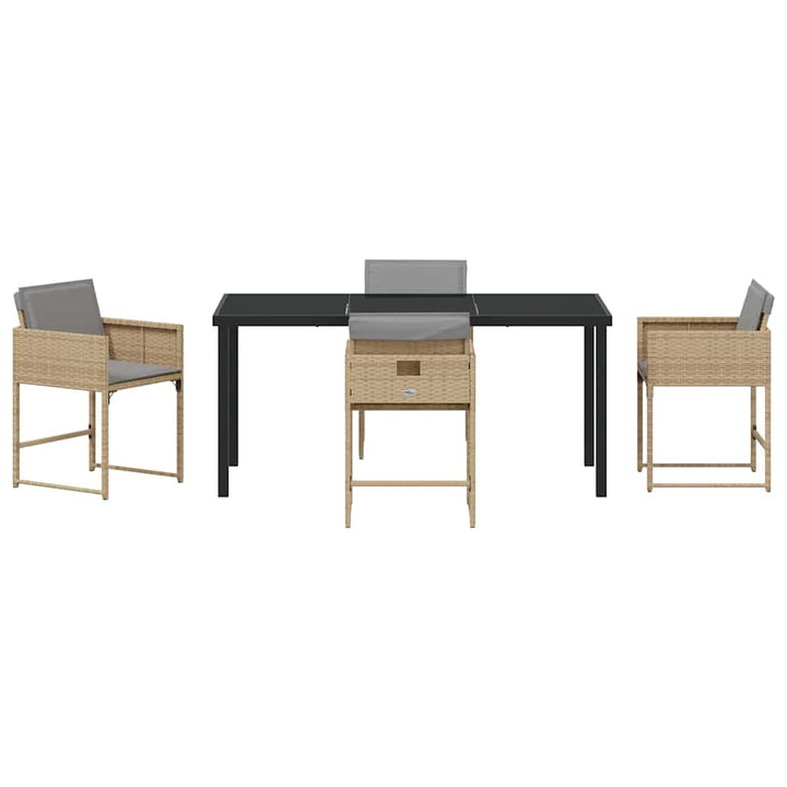 Have Spisebordssæt 5 pcs Beige polyrattan