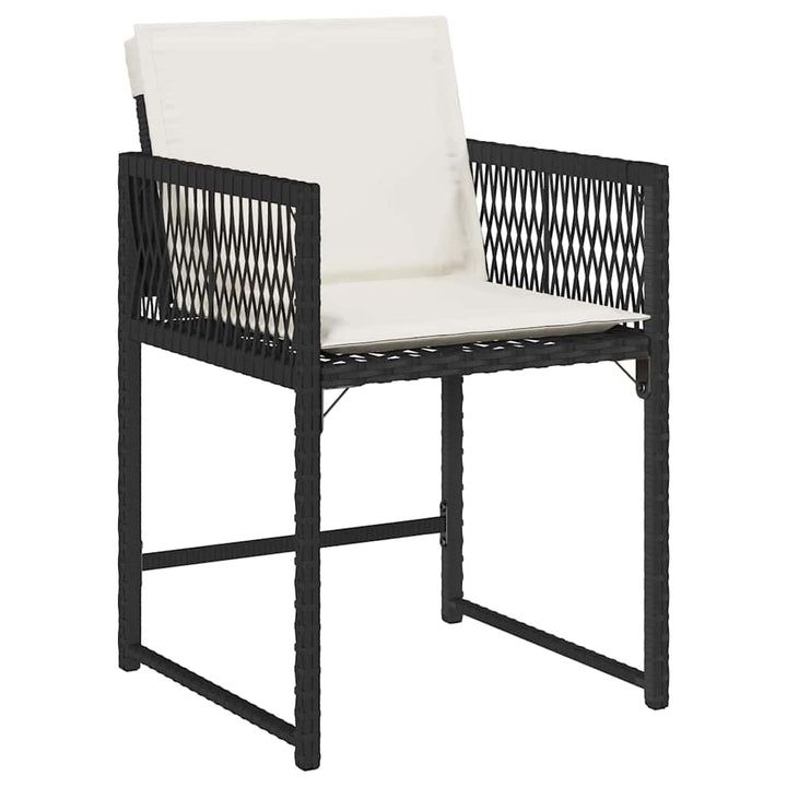 Have Spisebordssæt 5 pcs Sort polyrattan