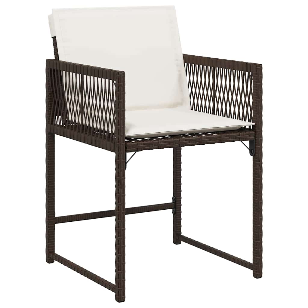 Have Spisebordssæt 5 pcs Brun polyrattan