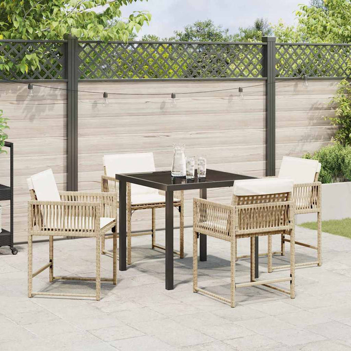 Have Spisebordssæt 5 pcs Beige polyrattan