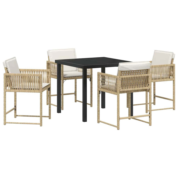 Have Spisebordssæt 5 pcs Beige polyrattan