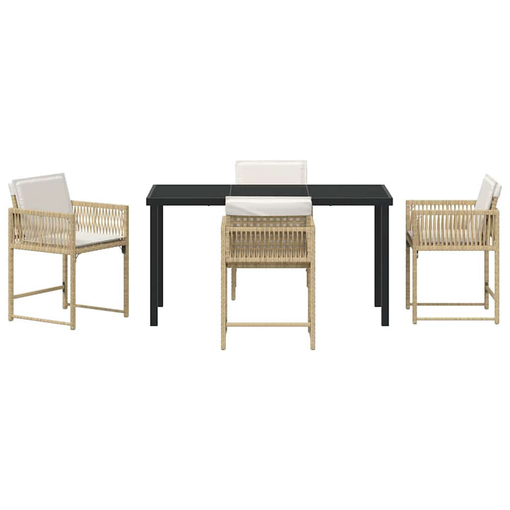 Have Spisebordssæt 5 pcs Beige polyrattan