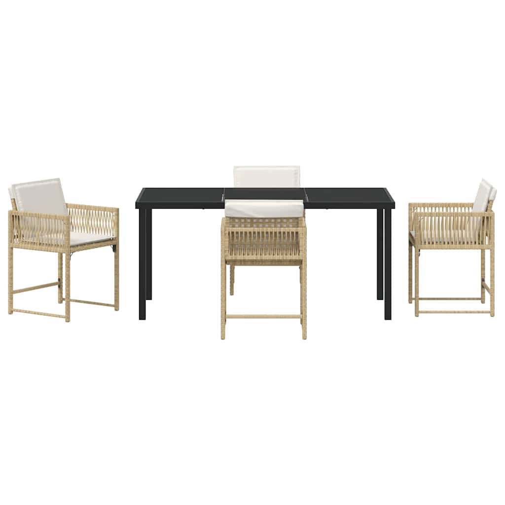 Have Spisebordssæt 5 pcs Beige polyrattan