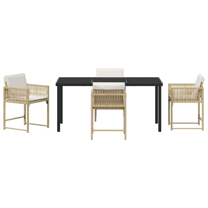 Have Spisebordssæt 5 pcs Beige polyrattan