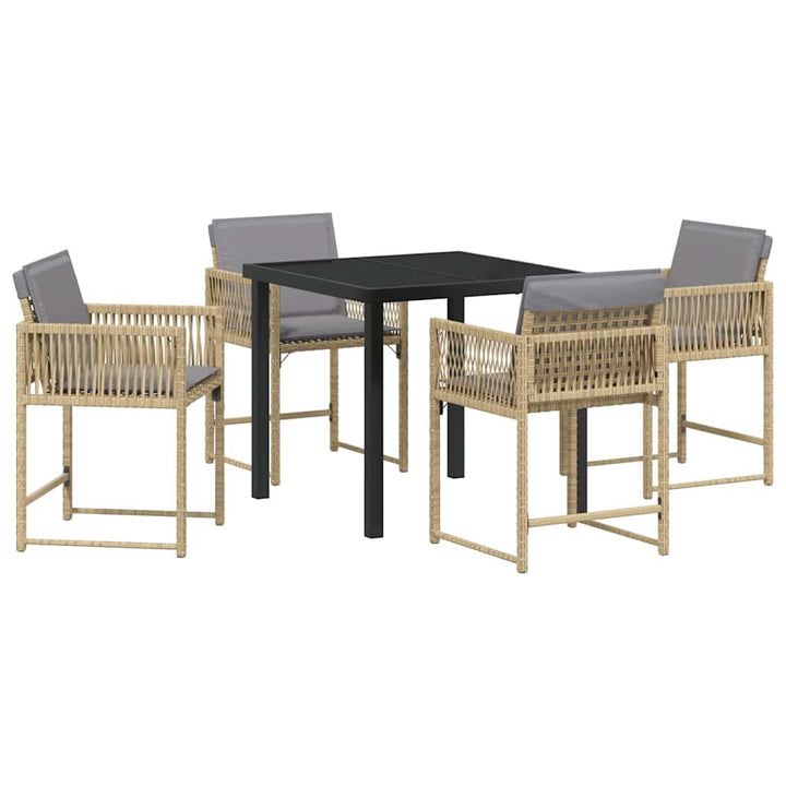 Have Spisebordssæt 5 pcs Beige polyrattan