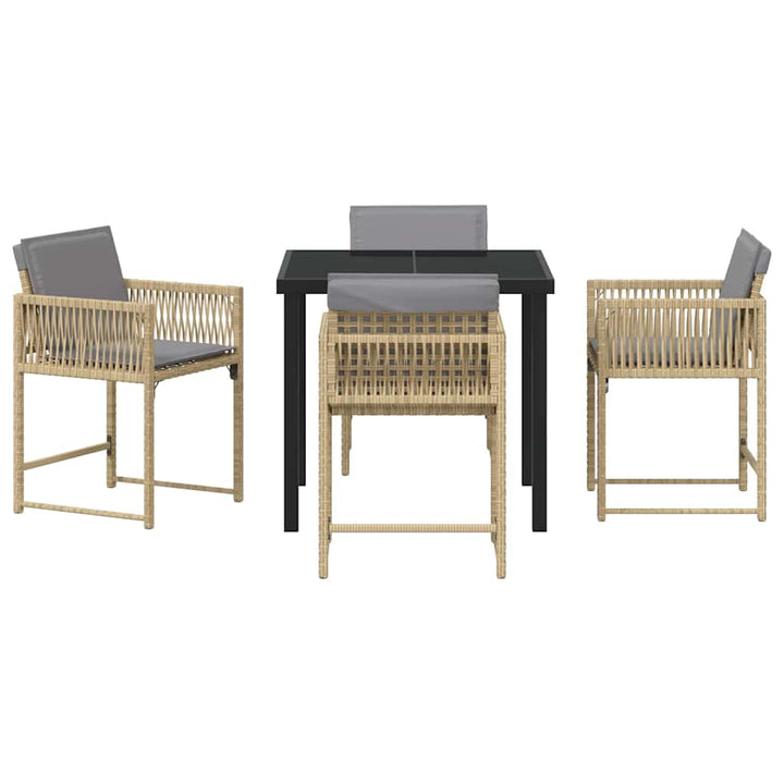 Have Spisebordssæt 5 pcs Beige polyrattan