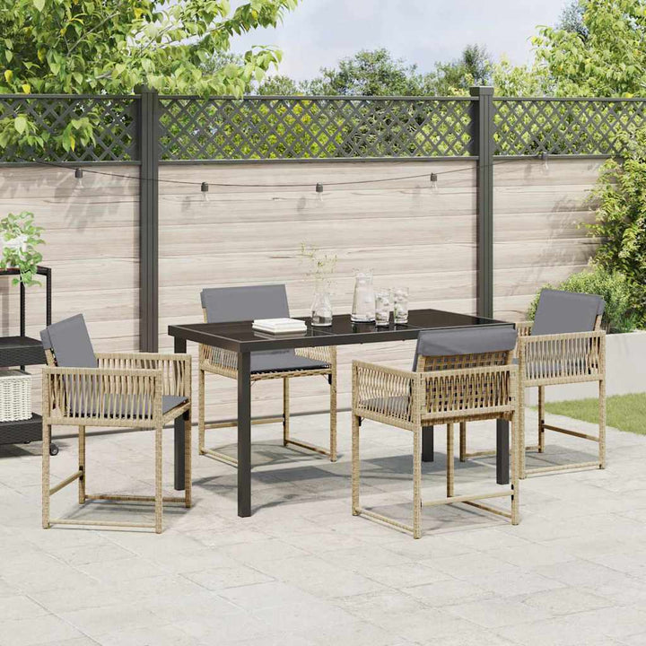 Have Spisebordssæt 5 pcs Beige polyrattan
