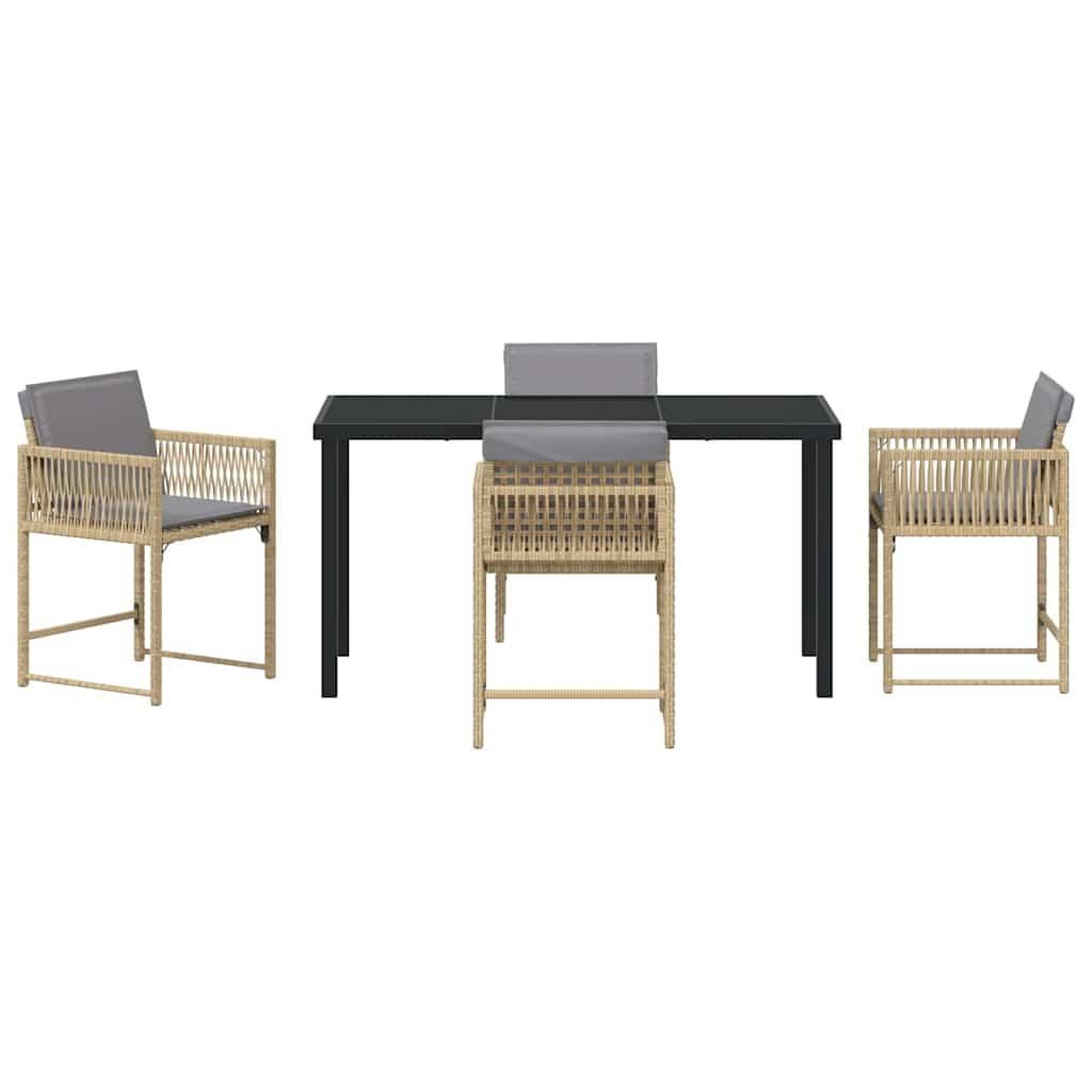 Have Spisebordssæt 5 pcs Beige polyrattan