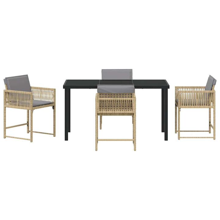 Have Spisebordssæt 5 pcs Beige polyrattan