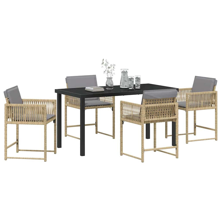Have Spisebordssæt 5 pcs Beige polyrattan