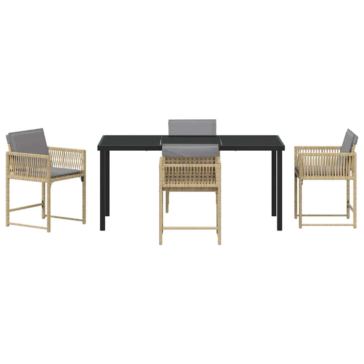 Have Spisebordssæt 5 pcs Beige polyrattan