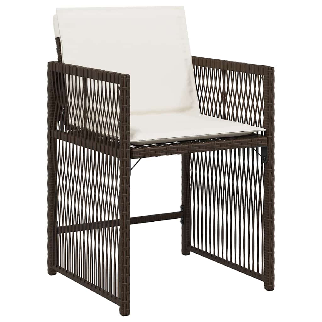 Have Spisebordssæt 5 pcs Brun polyrattan